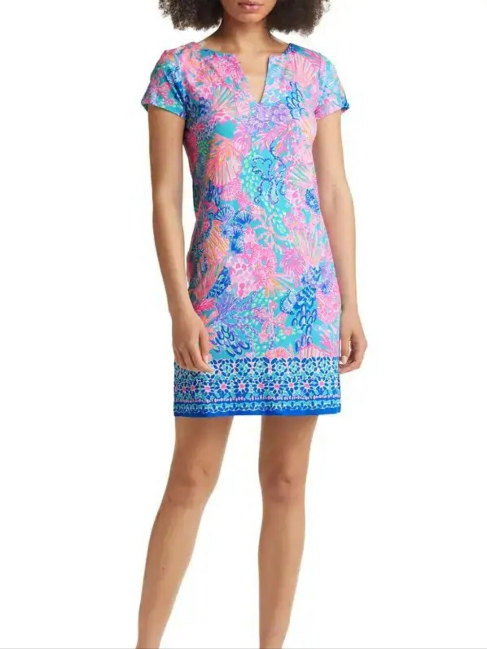 Lilly Pulitzer UPF 50+ Sophiletta Dress  Fished My Wish Multi Size Large